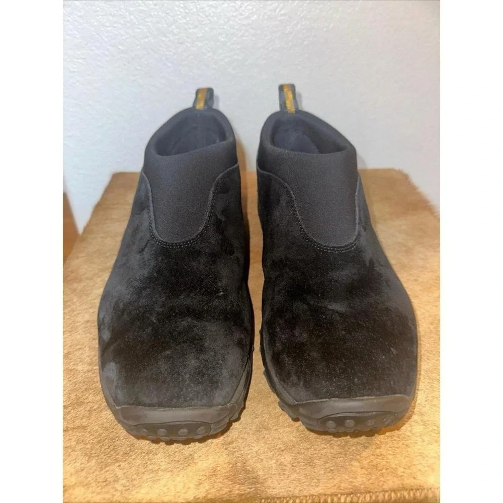 Merrell‎ Orbit Moc Black Performance Shoes Black Leather Suede Slip-On Men 11.5.